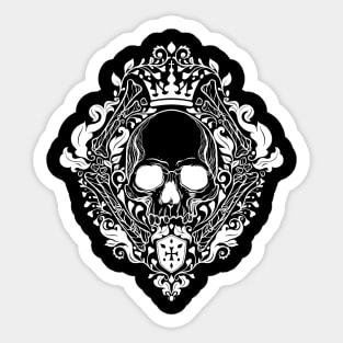 Skull Damask Royal Sticker